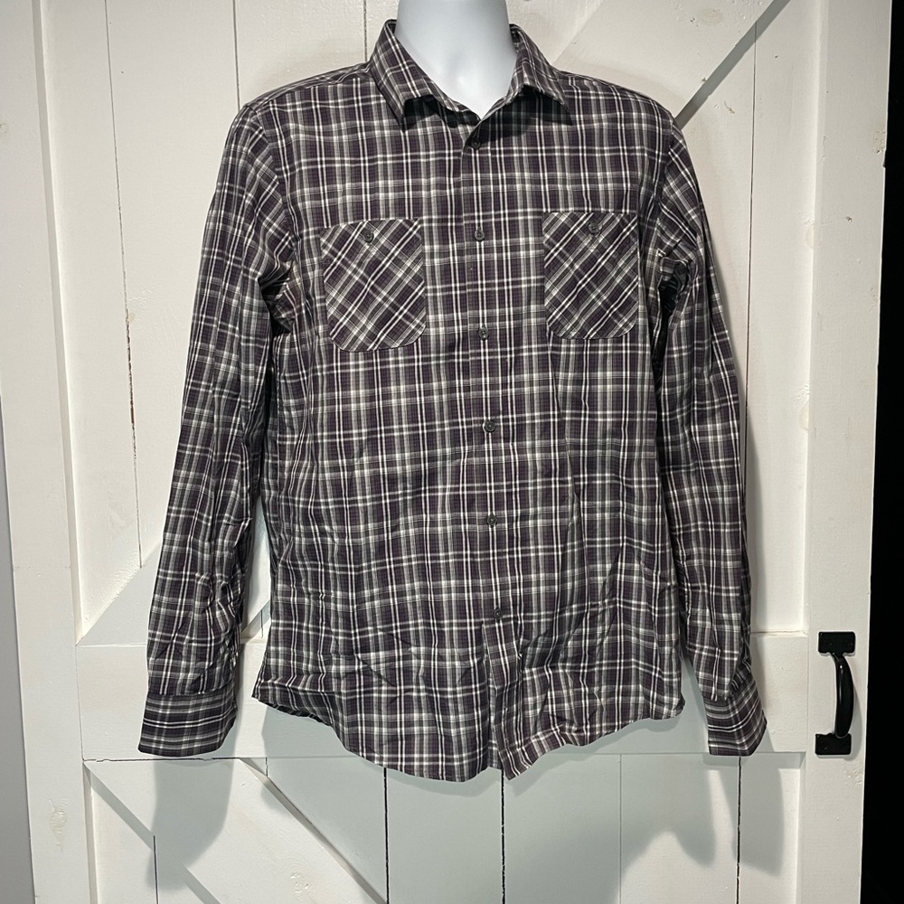 Ben Sherman Black and Purple Casual Button Down Shirt